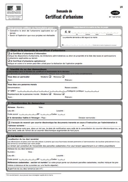 Les formulaires pour les demandes d’autorisations d’urbanisme sont modifiés