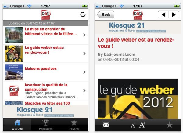 Pour la sortie du nouvel iPad, bati-journal.com met en ligne son application