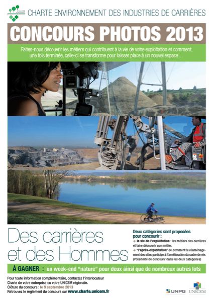 Carrières : concours photos 2013 de la charte environnement