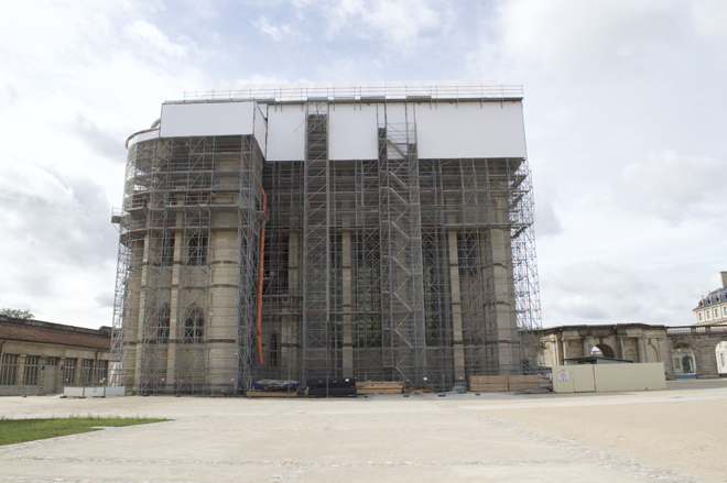 Rénovation de la couverture ardoise de la Sainte-Chapelle du château de Vincennes