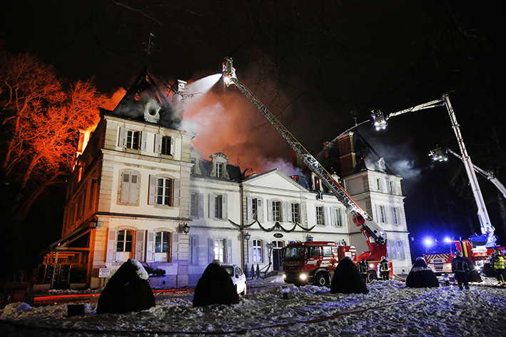 Incendie au Château de Divonne